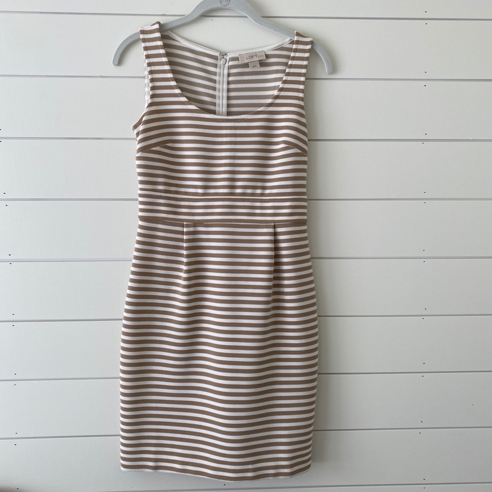 Loft striped petite dress